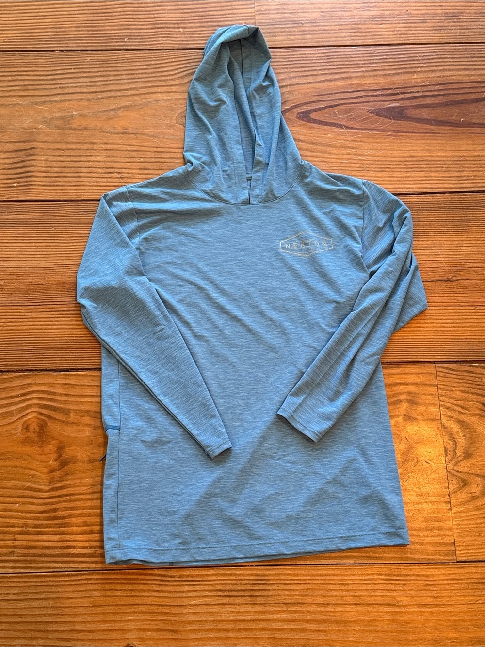 Light Blue Hooded UPF30 Long Sleeve rash guard